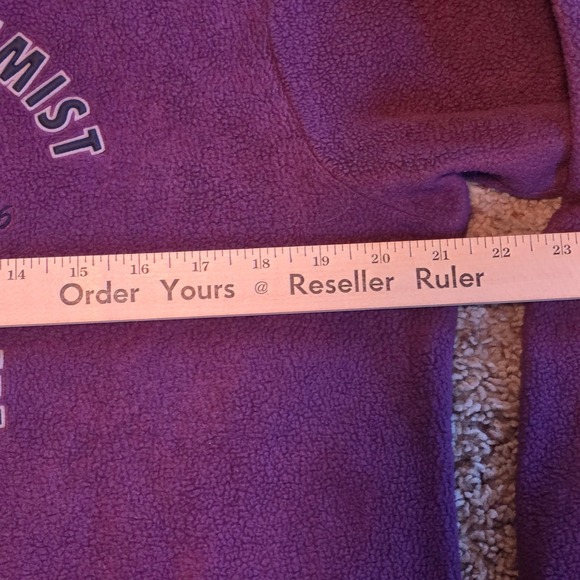 Disney Store Eeyore Purple Fleece Sweatshirt Positive Pessimist Small Mens Women - Picture 6 of 8